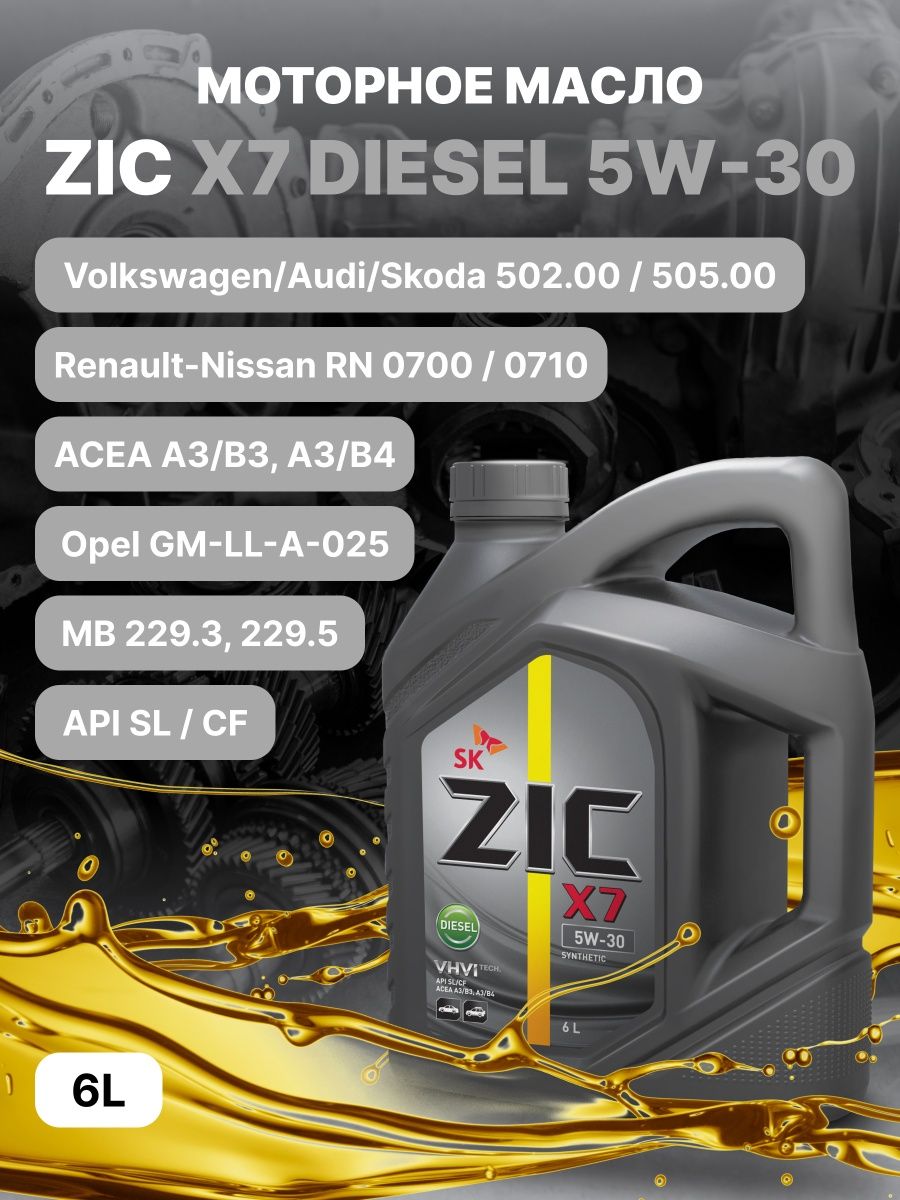 Моторное масло zic x7 diesel