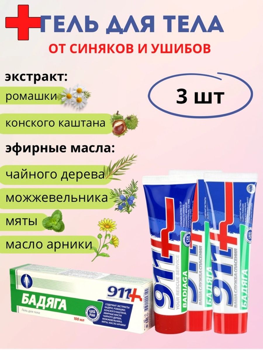 Бадяга гель от синяков и ушибов инструкция