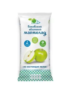 Мармелад бековский яблочный натуральный, мармеладки конфеты