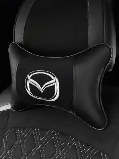 Автомобильная подушка под шею с вышивкой MAZDA ( Мазда )