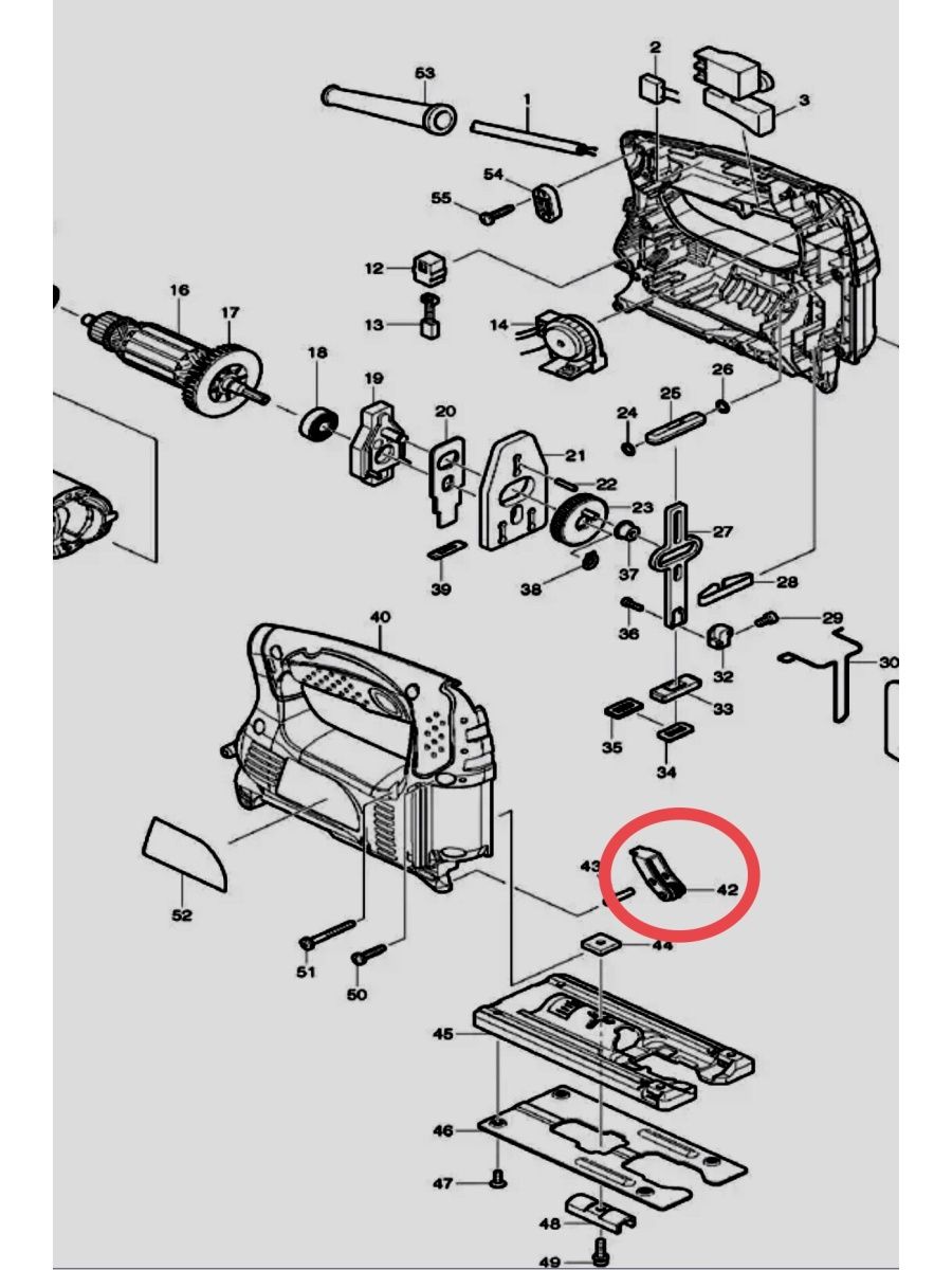 Makita 4329 схема запчастей