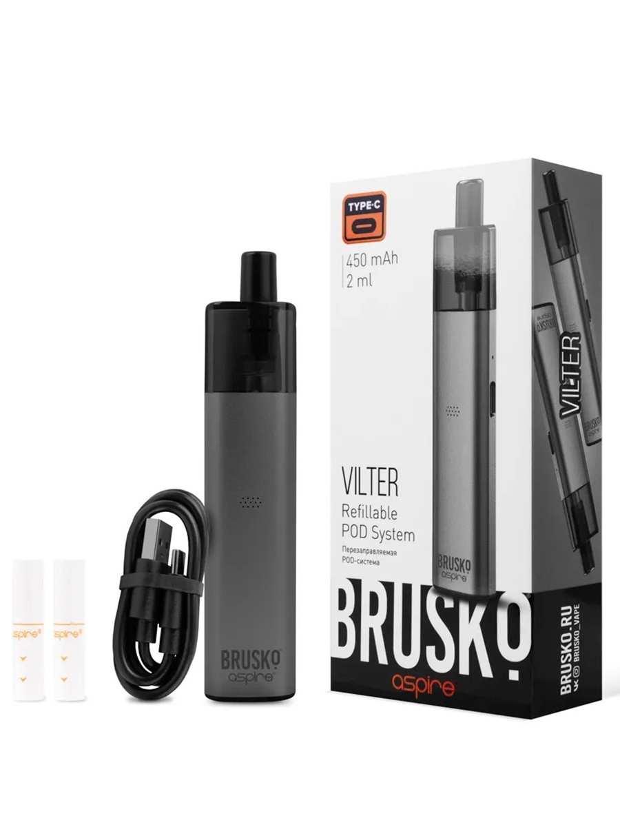 Устройства бруско. Бруско Vilter. Brusko Vilter, 450 Mah,. Brusko Vilter 450mah Kit. Pod система brusko Vilter 450 Mah жижа.