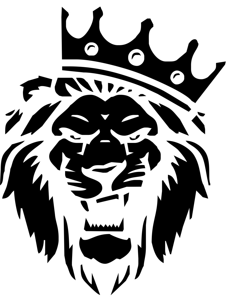 Наклейка Лев с короной