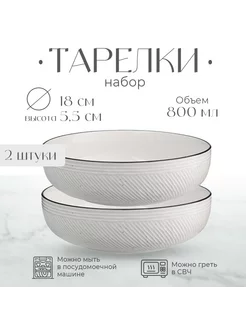 Набор глубоких тарелок Contour, диаметр 18 см, 2 шт