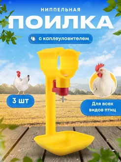 Ниппельная поилка для птиц, автопоилка, кормушка