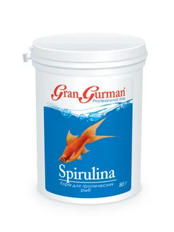 Корм для тропических рыб Gran Gurman Spirulina, банка 250мл