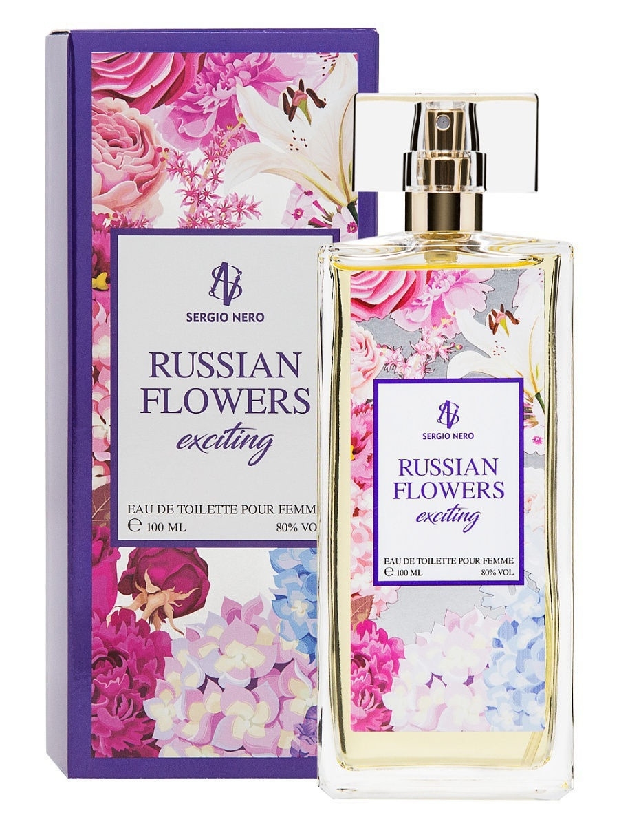 Русские ароматы. Sergio Nero Russian Flowers духи. Туалетная вода Russian Flowers exciting. Sergio Nero туалетная вода женская. Туалетная вода Серджио Неро.