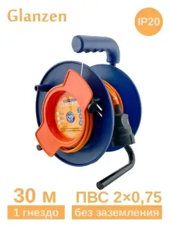 Удлинитель на катушке 30 м ПВС 3х1,5 EC-30-003