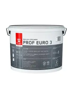 Краска интерьерная Prof Euro 3 9 л белая (база А)