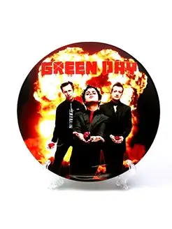 Тарелка Green Day ( Группа на фоне взрыва )