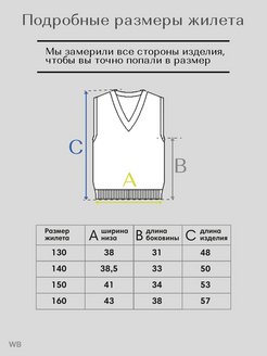 Размеры жилетов