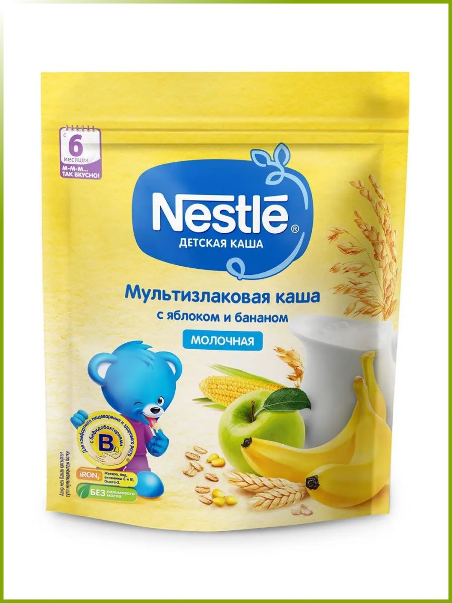 Каша молочная nestle мультизлаковая с грушей и персиком