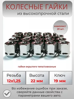 Гайки колесные 12х1.25