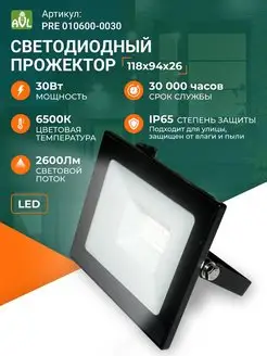 Прожектор светодиодный уличный LED 30 Вт