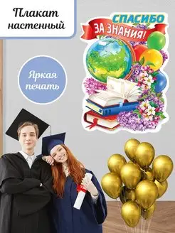 плакат на выпускной и последний звонок, школа, детский, А2