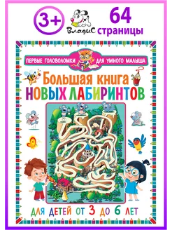 Большая книга новых лабиринтов. Для детей от 3 до 6 лет