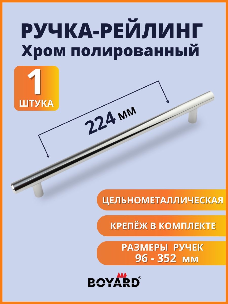 мебельные ручки рейлинги размеры