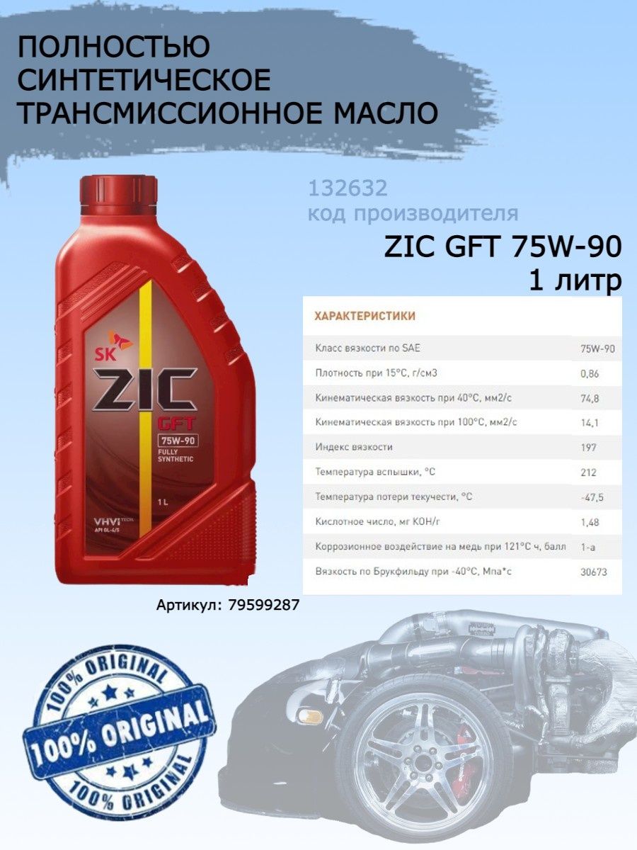 Купить масло передач механика. ZIC GFT 75w-90. Зик трансмиссионное масло 75w90. ZIC 75w90 gl4/5. ZIC трансмиссионное масло 75w90 синтетика.