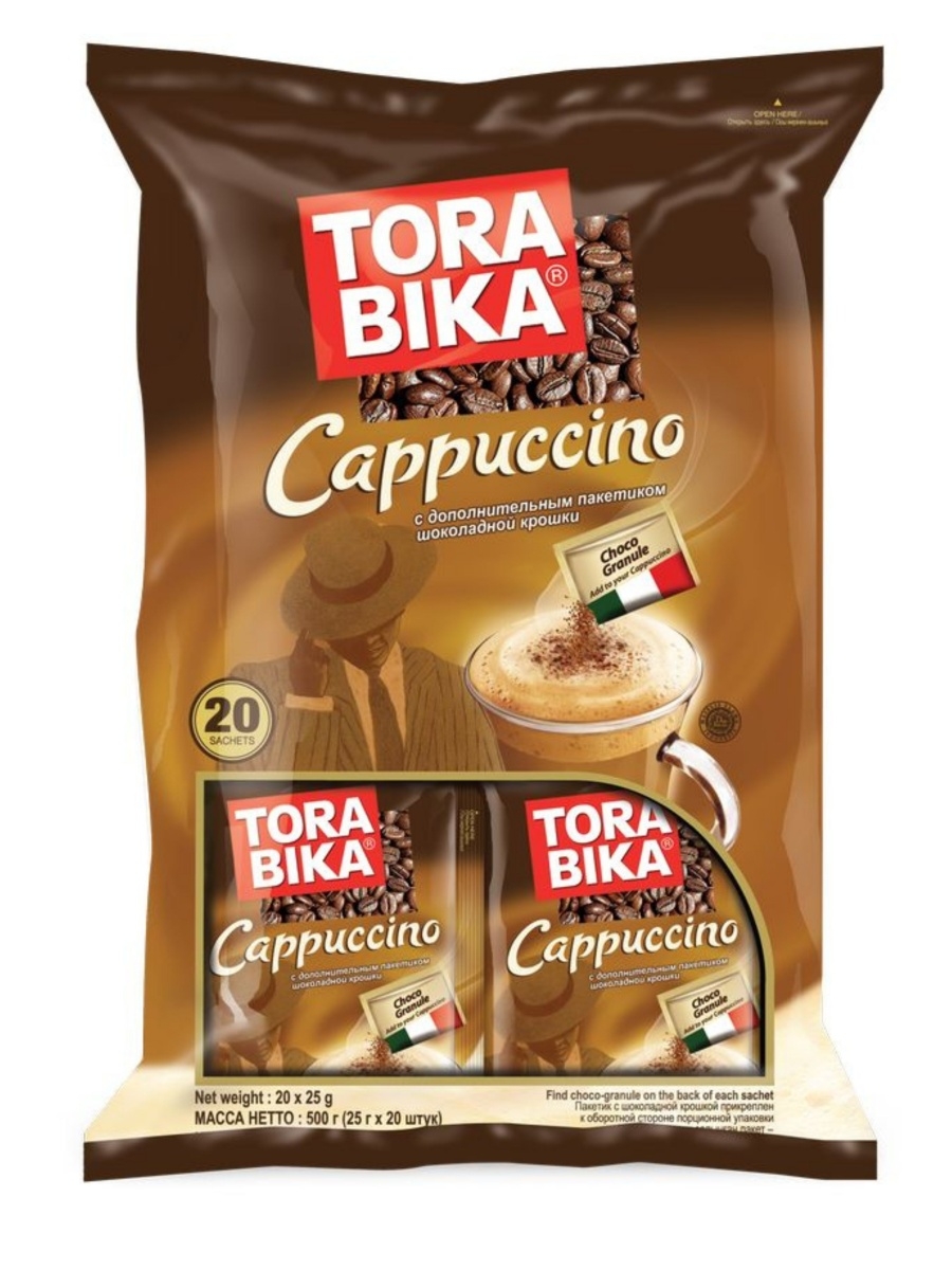 Torabika Torabika/капучино с пакетиком шоколадной крошки,25г/20шт