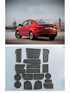 Коврики KIA Rio 2011-2017 (черный кантик) Киа Рио