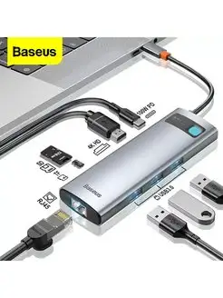 Переходник для macbook type-c для usb hdmi флешки