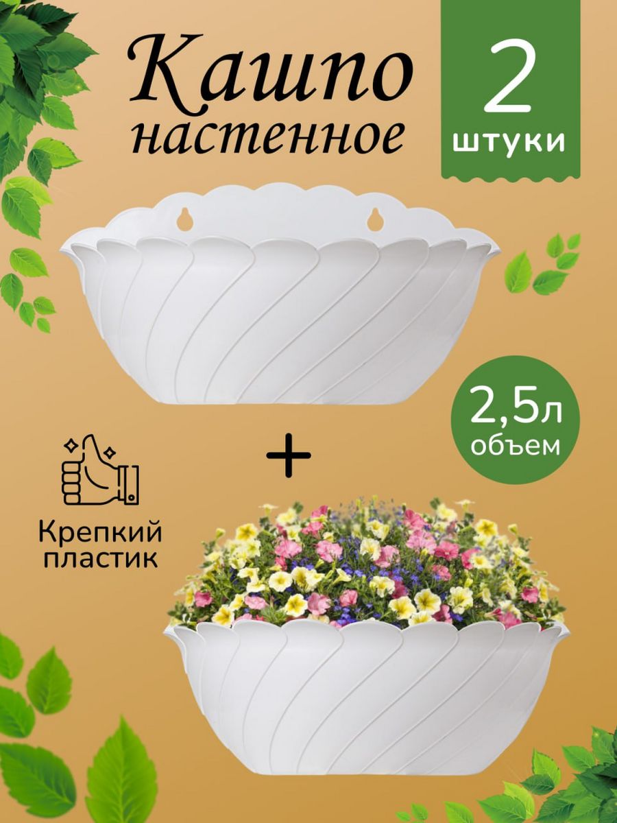Настенные кашпо, цены - купить настенный цветочный горшок в Москве - интернет-магазин GREEN OFFICE