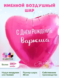 Воздушный шарик именной Варюша Варя Варечка