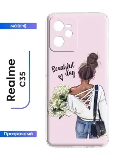 Прозрачный чехол-бампер Realme C35