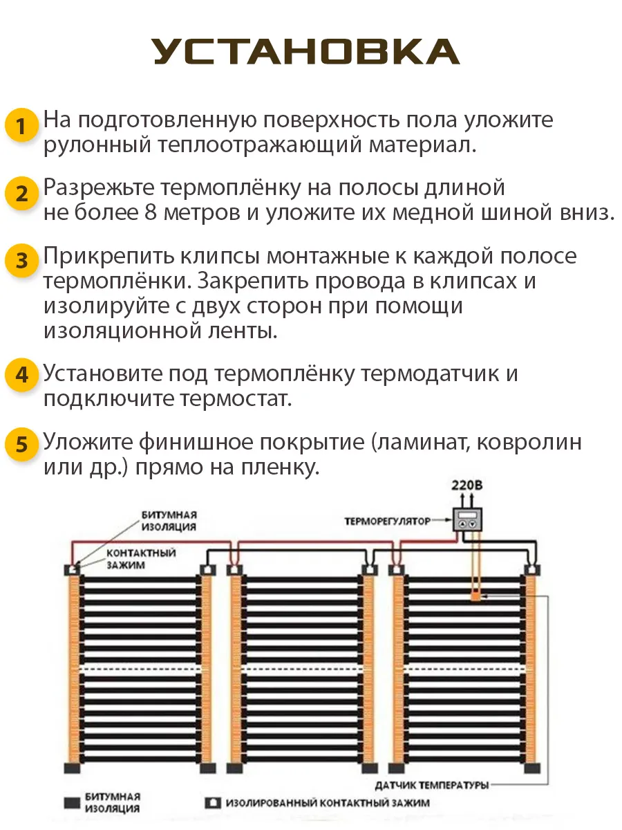 Зажимы подключения теплого пола