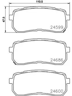 Колодки задние HYUNDAI ix55 KIA CARNIVAL