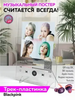 Spotify постер Blackpink песня на стекле подарок спотифай