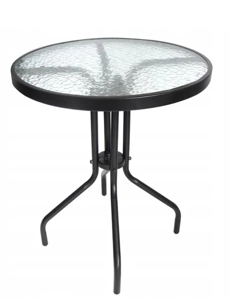 кофейный столик круглый стеклянный на алюминиевых ножках