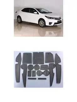 Коврики TOYOTA Corolla 2013-2019 (кромка чёрная) Королла