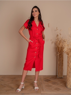 Красное платье сафари