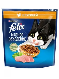 Сухой корм для взрослых кошек с курицей - 1,3 кг