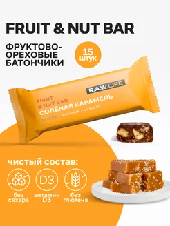 Батончики без сахара Fruit & Nut Соленая карамель, 15 шт