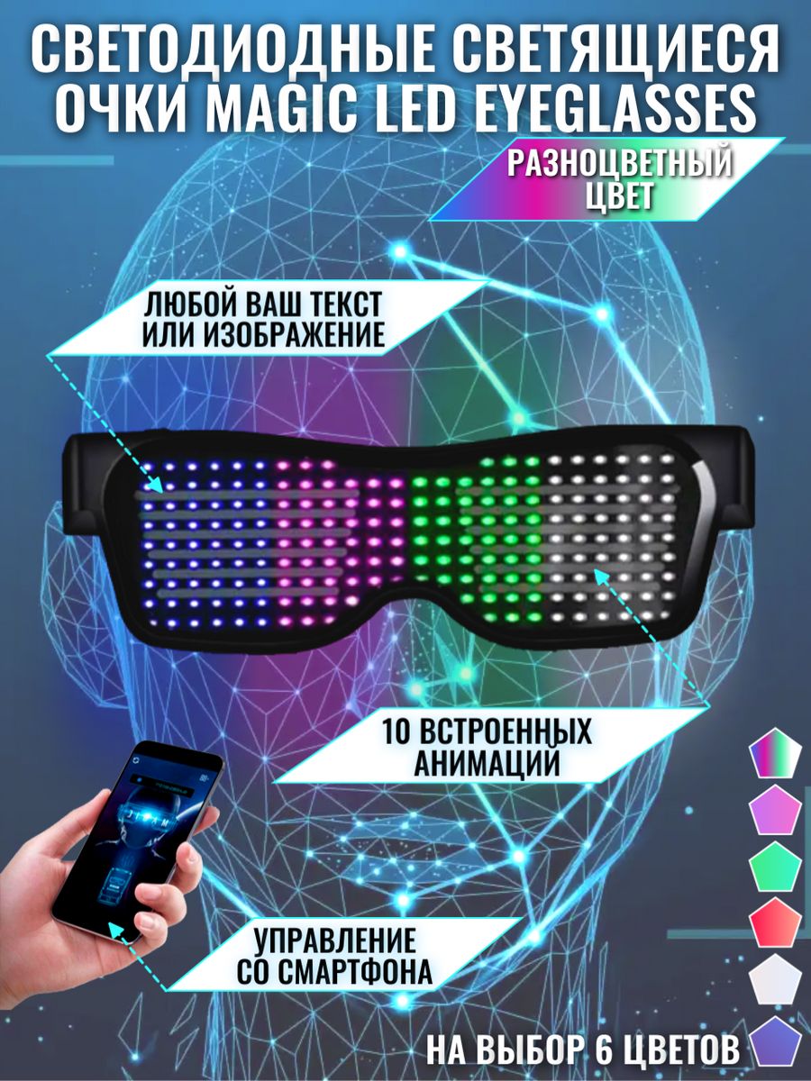 Magic led eyeglasses