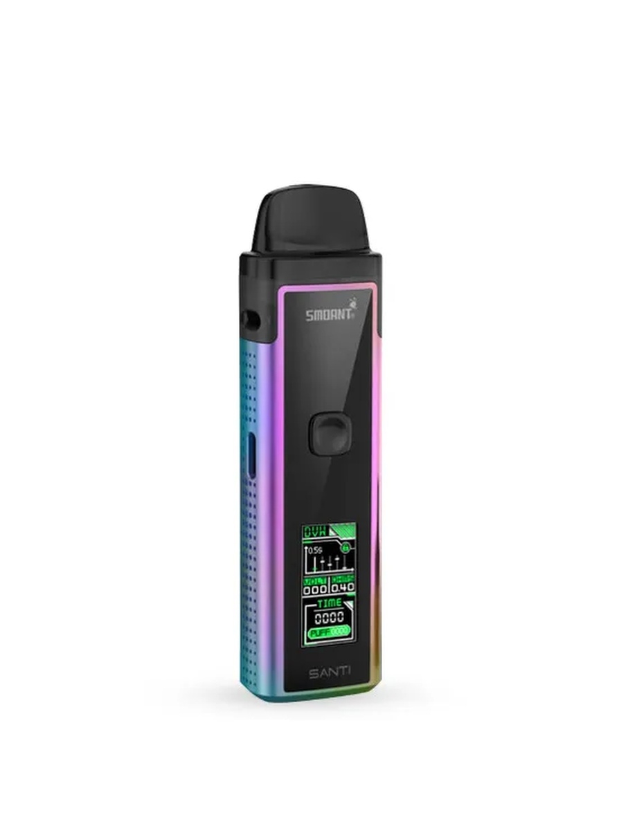 Санти под. Smoant Santi Kit. Smoant Santi pod Kit. Smoant Santi pod Kit, 1100 МАЧ. Smoant Santi 40w 1100mah Kit (Rainbow).