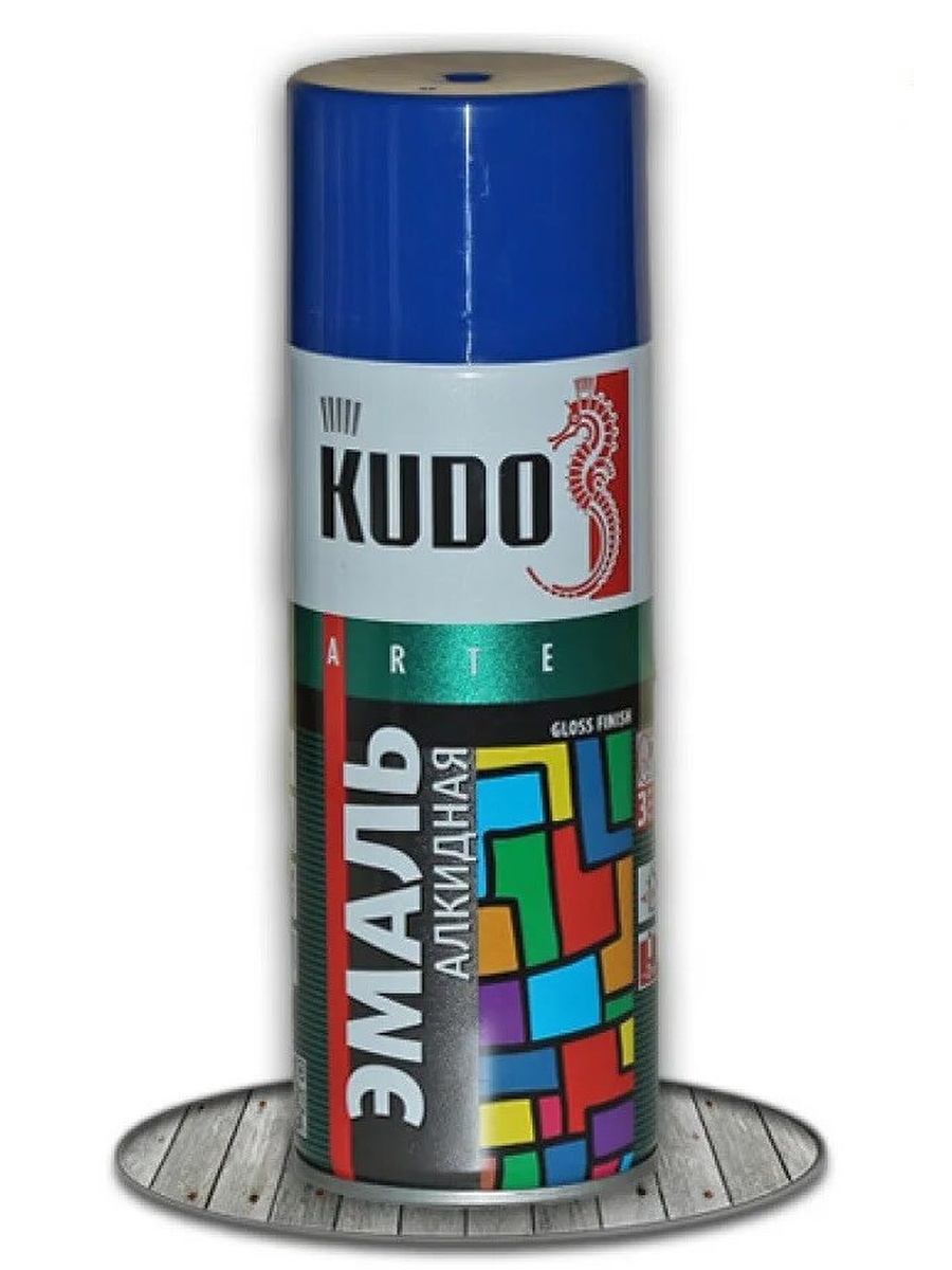 Эмаль-аэрозоль Kudo синяя RAL 5005.