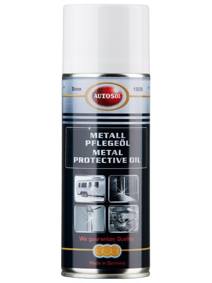 Масло метал. Защитное масло для металлов / Metal Protective Oil, 400 мл аэрозоль, Autosol. 11001710 Autosol. Очиститель металла Autosol. Autosol / полироль для металла.