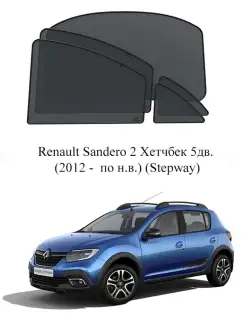 Каркасные автошторки на заднюю полусферу Renault Sandero 2 Х…