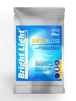 Зубная нить Super floss 80 шт