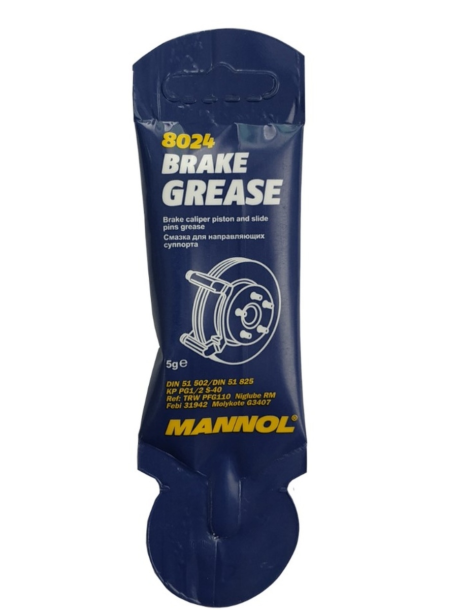 Смазка 5. Brake Grease Mannol 8024. Манол смазка для суппортов. Смазка Манол для направляющих суппортов. Смазка для направляющих суппортов Mannol 8024 Brake Grease 5 гр.