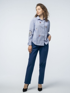 Брюки женские классические больших размеров, брюки ЯТВОЯ одежда 87299203 купить за 466 ₽ в интернет-магазине Wildberries