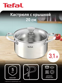 Кастрюля со стеклянной крышкой Cook Eat, 20 см, 3,1 л