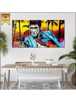 Картина модульная на холсте Красочный Tony Montana Тони Монт