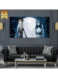 Картина модульная на холсте Corpse Bride Труп Невесты 180х10