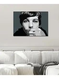 Картина на холсте Louis Tomlinson вектор 28 30х40