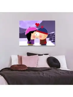 Картина на холсте Южный парк South Park Love 30х40