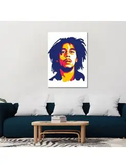 Картина на холсте Bob Marley вектор 30х40